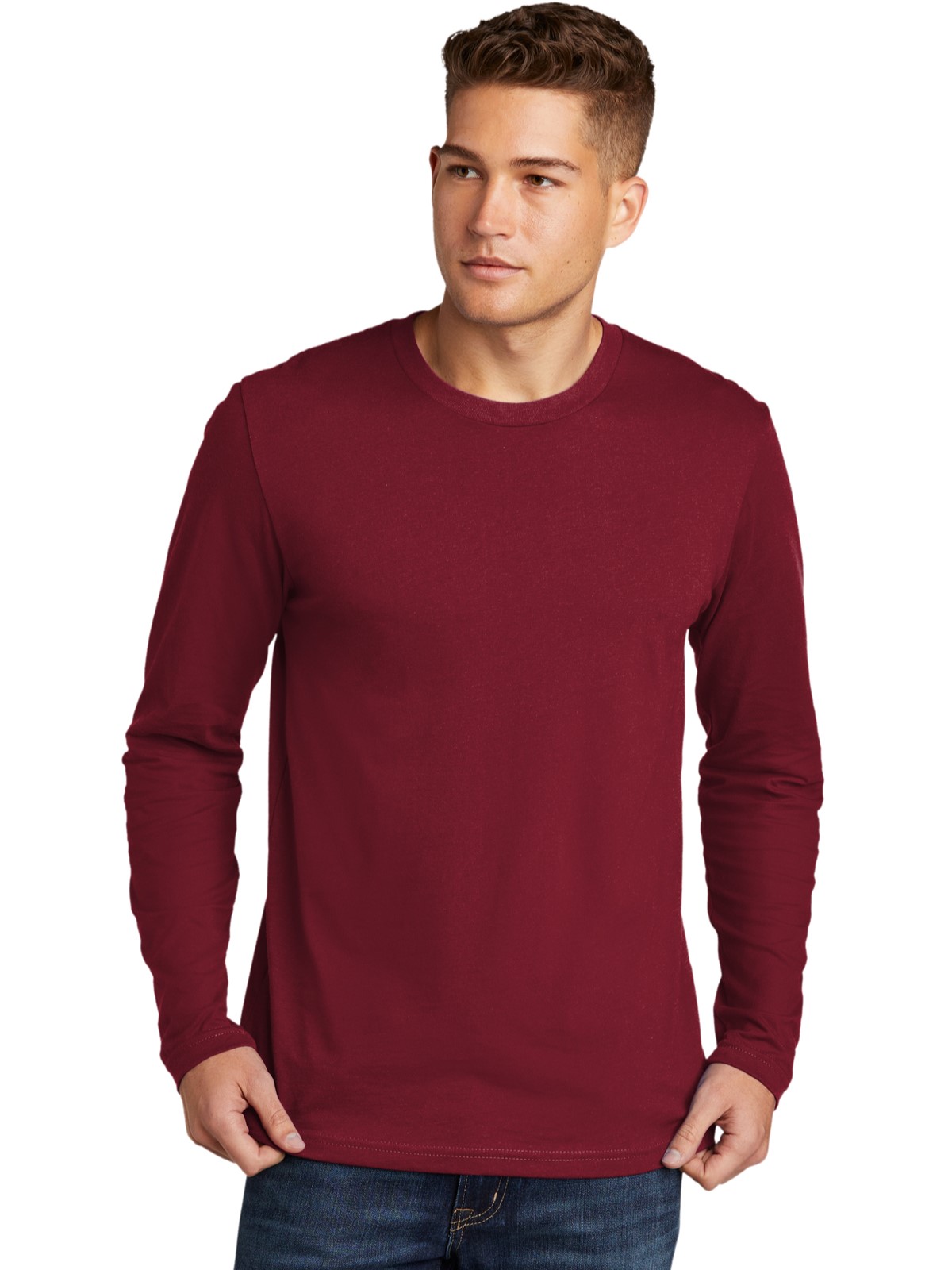 Next Level Custom Fitted Long Sleeve Shirt Bluecotton